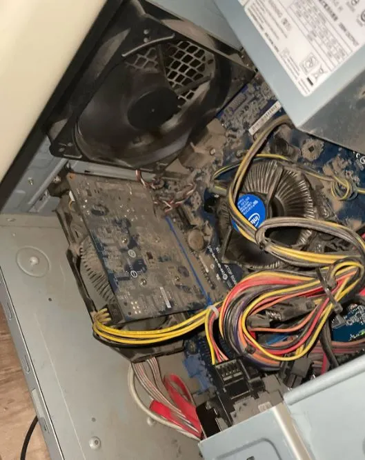 removing dust inside a pc case