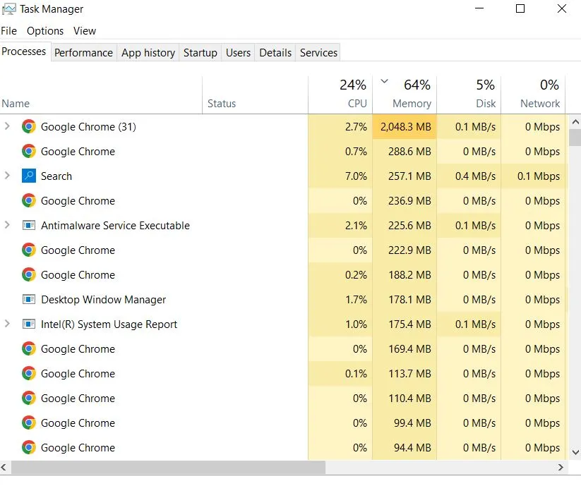 use task manager to quit any background app. This improved gaming performance